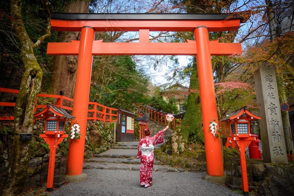日本京都貴船神社 叡山電鐵沿線景色一併收