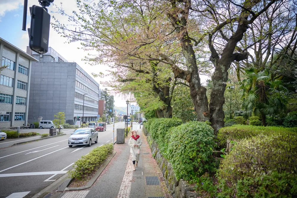 日本金澤城公園完整攻略|石垣博物館與櫻花步道玩法解析 4 日本金澤-金澤城公園 清晨人少、冬雪另有風情