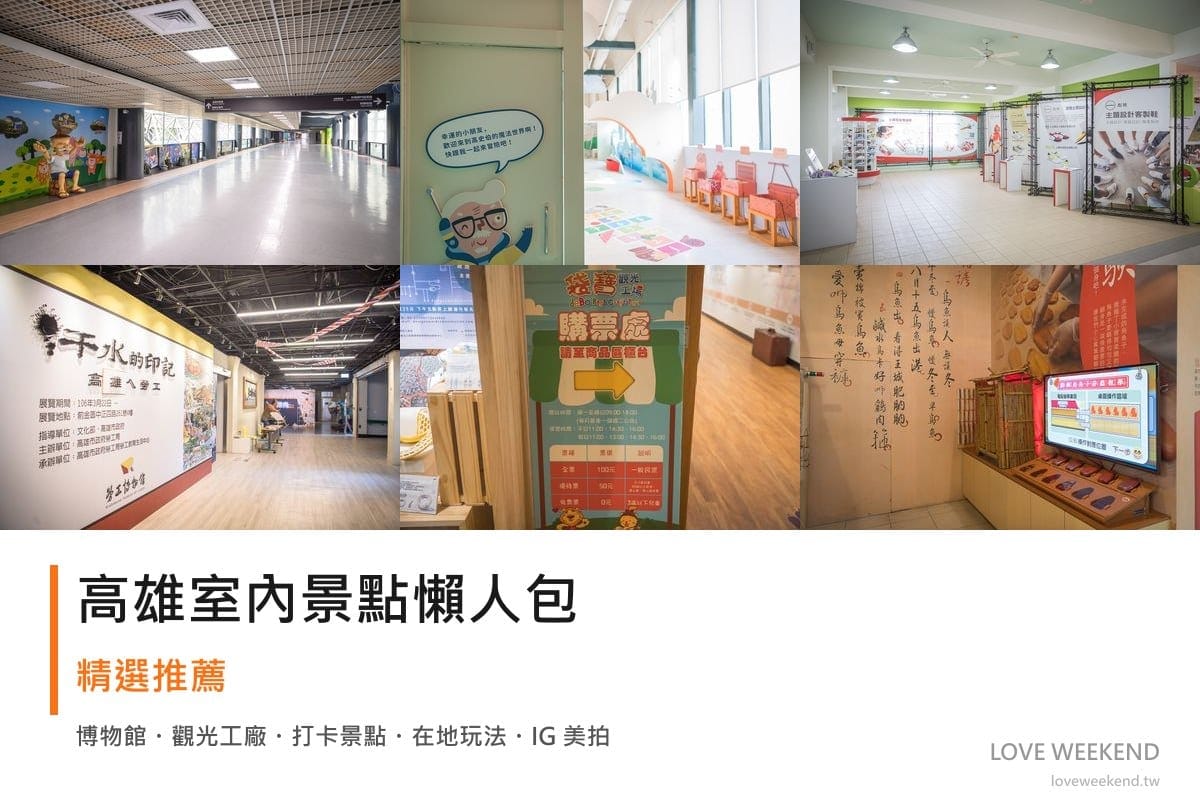 高雄室內景點懶人包封面｜高雄室內景點懶人包｜雨天備案室內景點（國立科學工藝博物館、歷史博物館、彪琥台灣鞋故事館）
