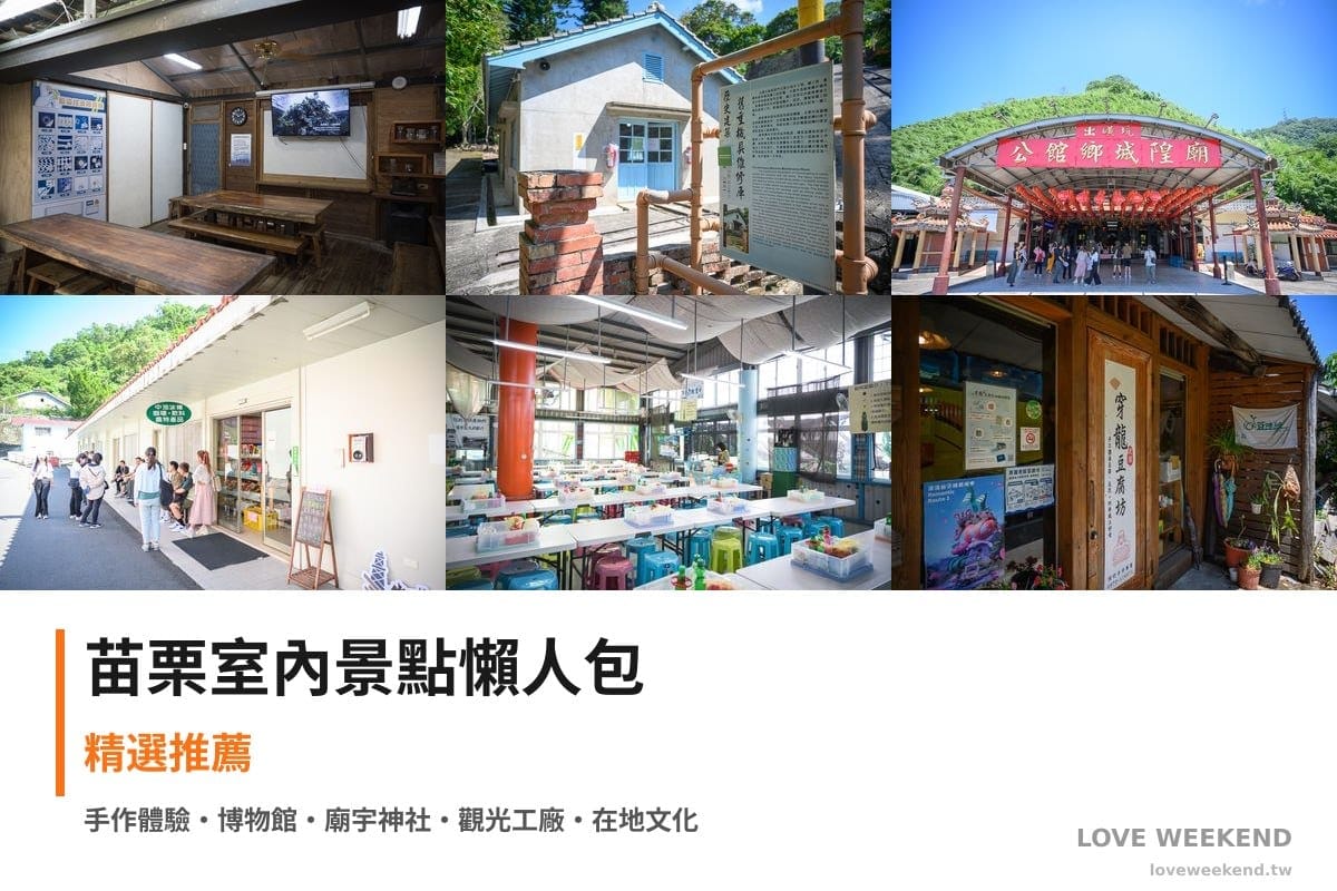 苗栗室內景點懶人包封面｜苗栗室內景點懶人包｜10+個雨天備案室內景點（卓也小屋DIY、油礦故事館、城隍廟）