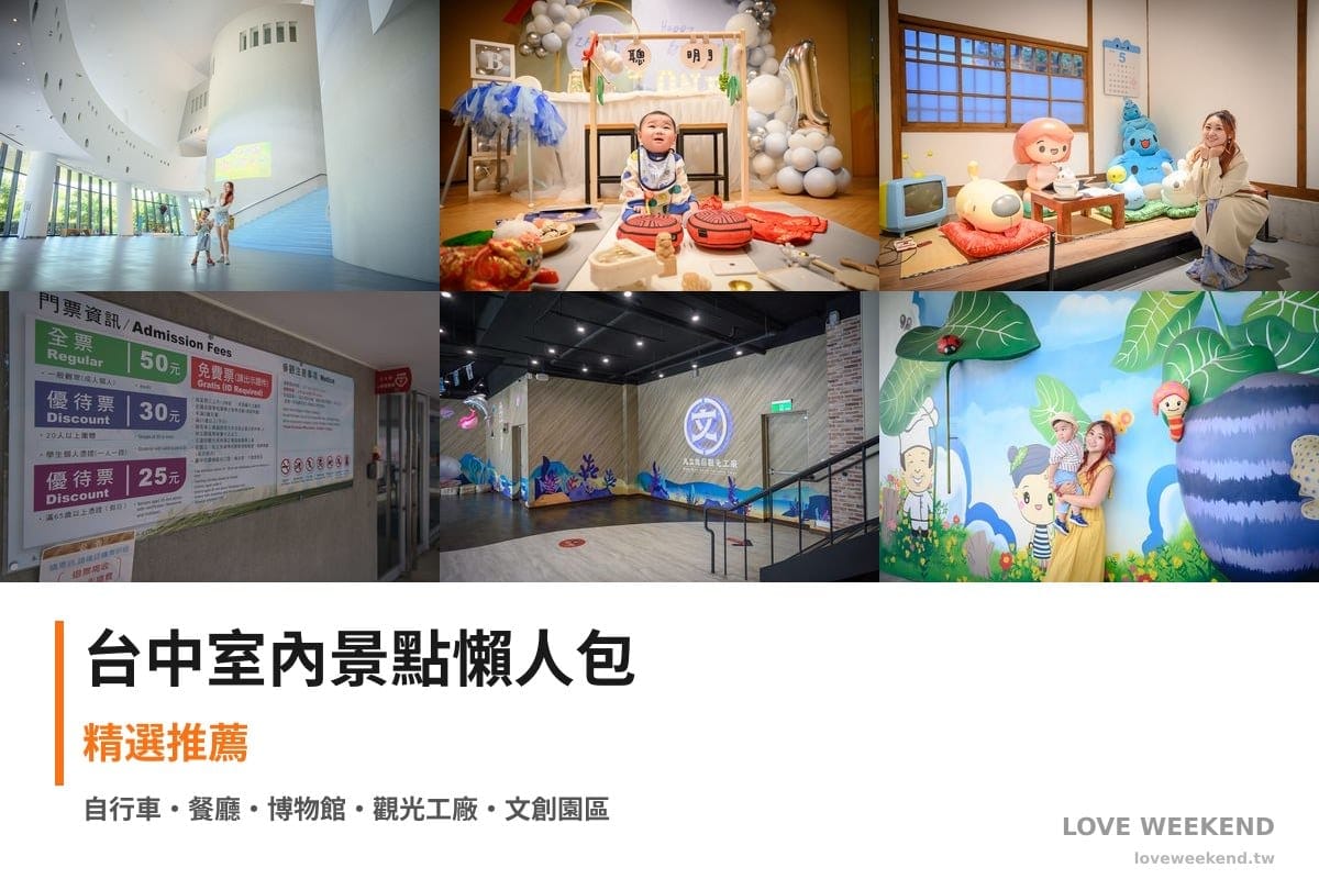 台中室內景點懶人包封面｜【台中室內景點懶人包大全】精選10+個雨天備案室內景點：自行車博物館、咱的小時候親子餐廳、國家漫畫博物館