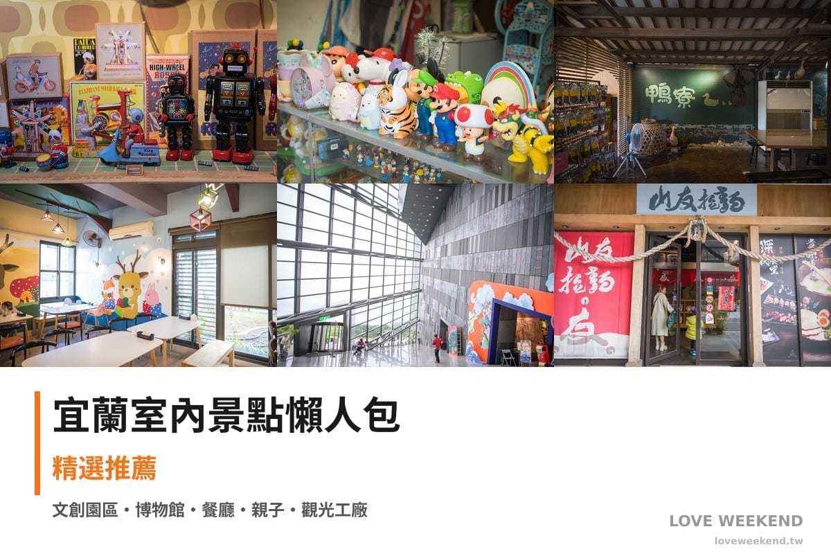 宜蘭室內景點懶人包封面｜宜蘭室內景點懶人包｜雨天備案室內景點（傳藝文化園區、計程車博物館、火豚食品）