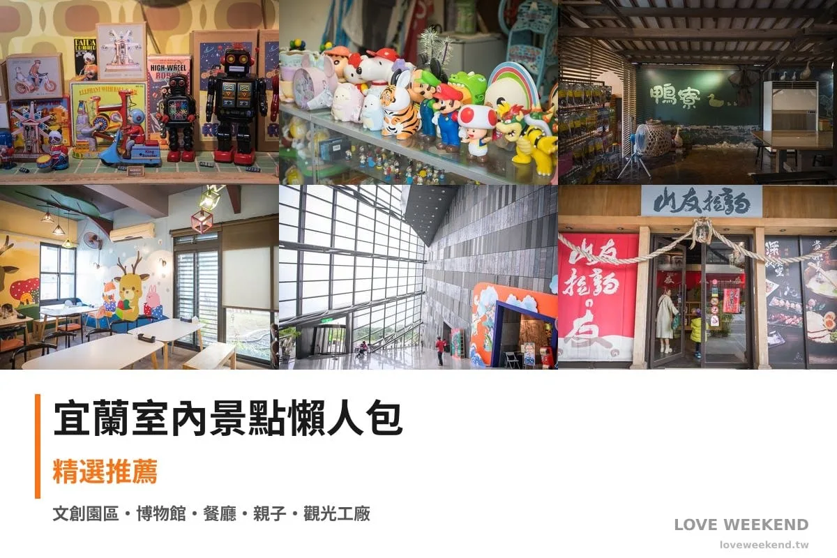 宜蘭室內景點懶人包封面｜宜蘭室內景點懶人包｜雨天備案室內景點（傳藝文化園區、計程車博物館、火豚食品）